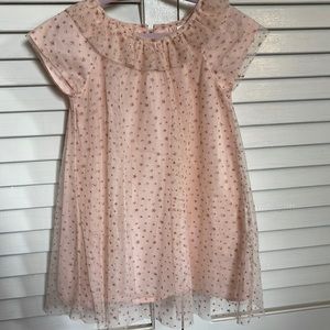 Peach mesh dress with stars